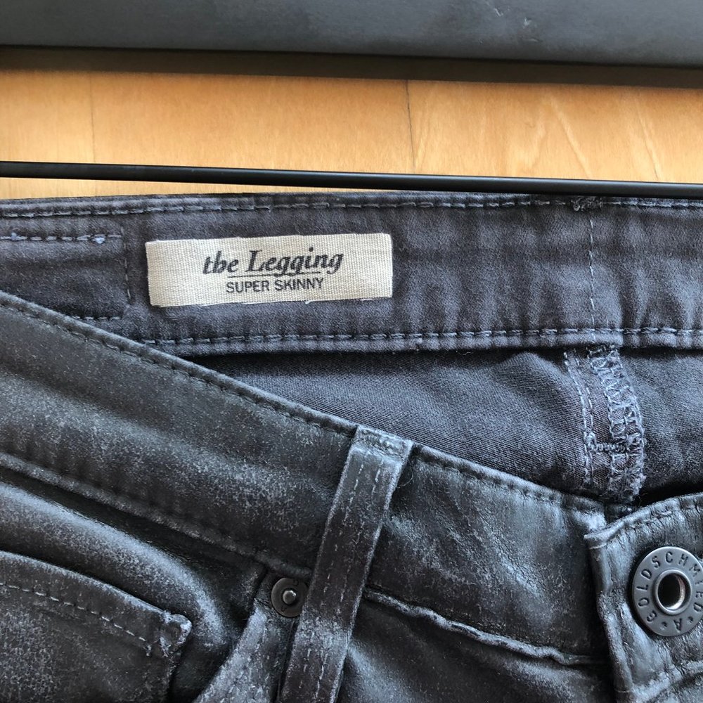Adriano Goldschmied Faux Leather Super Skinny Jean - Picture 9 of 12